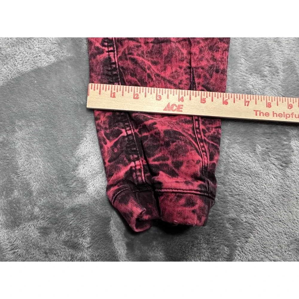 Jordan Craig Mens Slim Fit Acid Wash Jeans Red Black Drawstring 36x32 JJ211